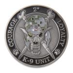 K9 Skeleton Coin (Antique Silver)