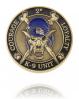 K9 Skeleton Coin (Antique Gold w/ Blue)