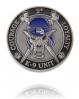 K9 Skeleton Coin (Antique Silver w/ Blue Hat)