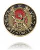 K9 Skeleton Coin (Antique Gold w/ Red Hat)